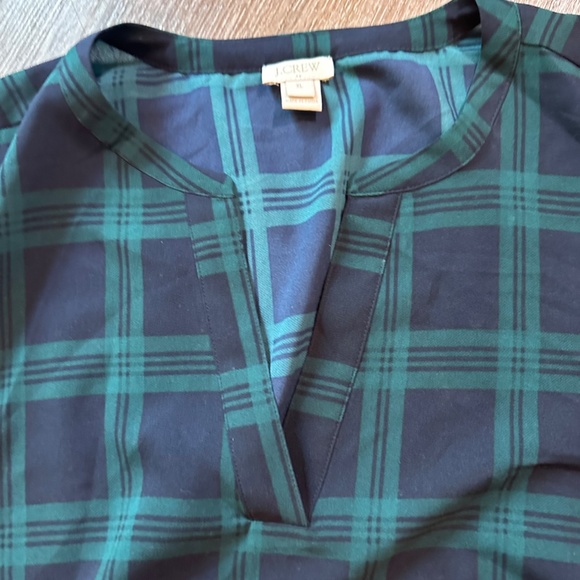 J. Crew Holiday Plaid Blouse - Picture 3 of 3